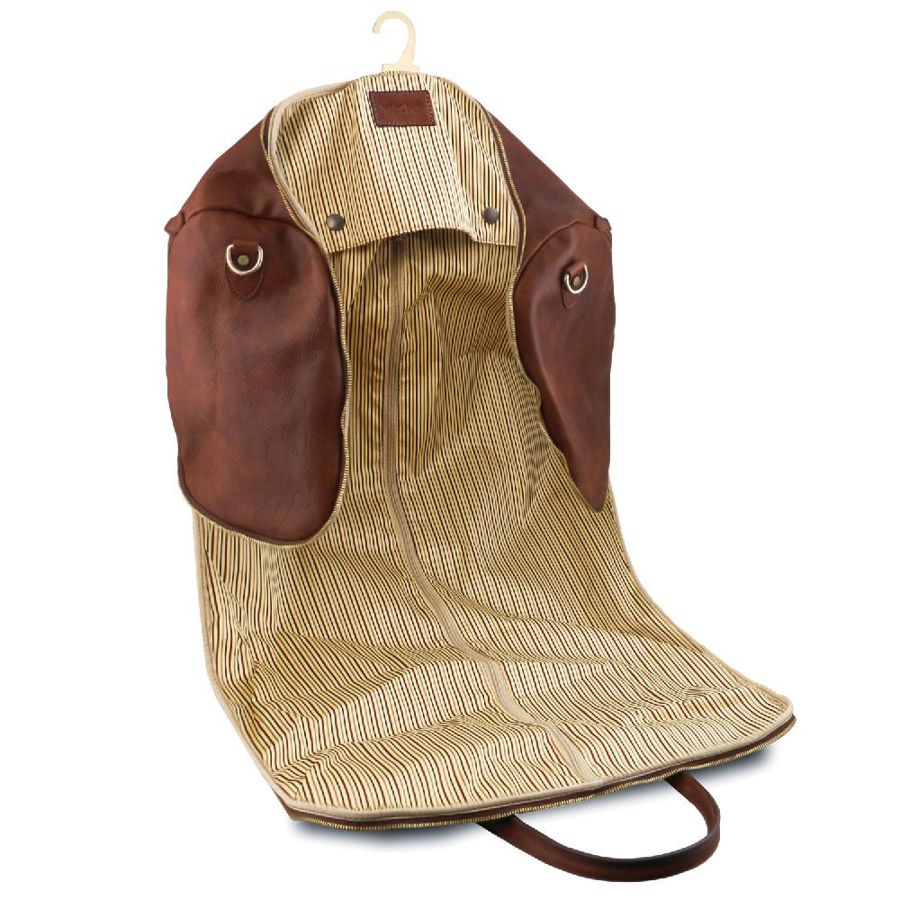 Tuscany Leather Borsone da Viaggio/Porta Abiti in Pelle Offerta speciale della fabbrica