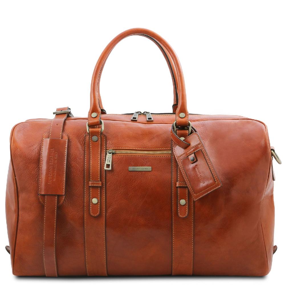 Tuscany Leather Borsone da Viaggio in Pelle con Tasca Frontale Enormi sconti