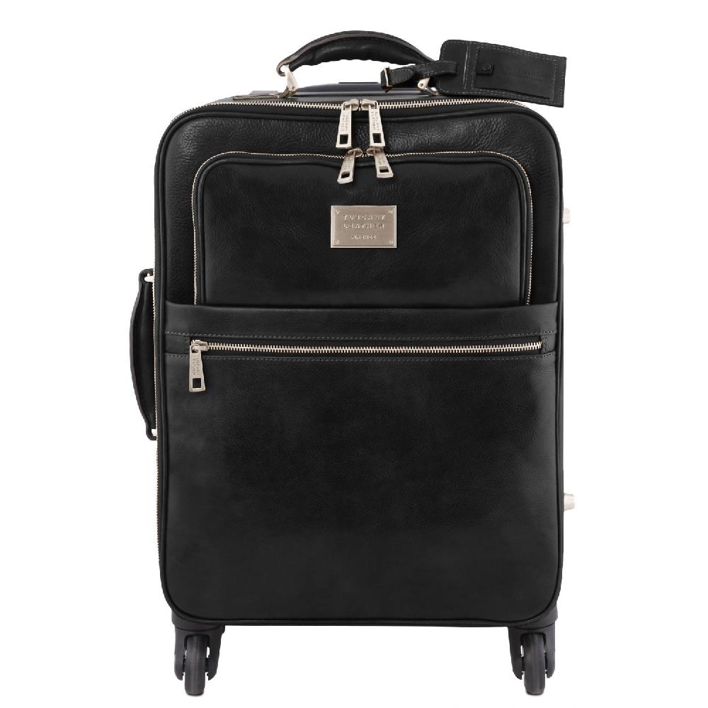 Tuscany Leather Trolley Verticale in Pelle con 4 Ruote Black Friday Prezzi