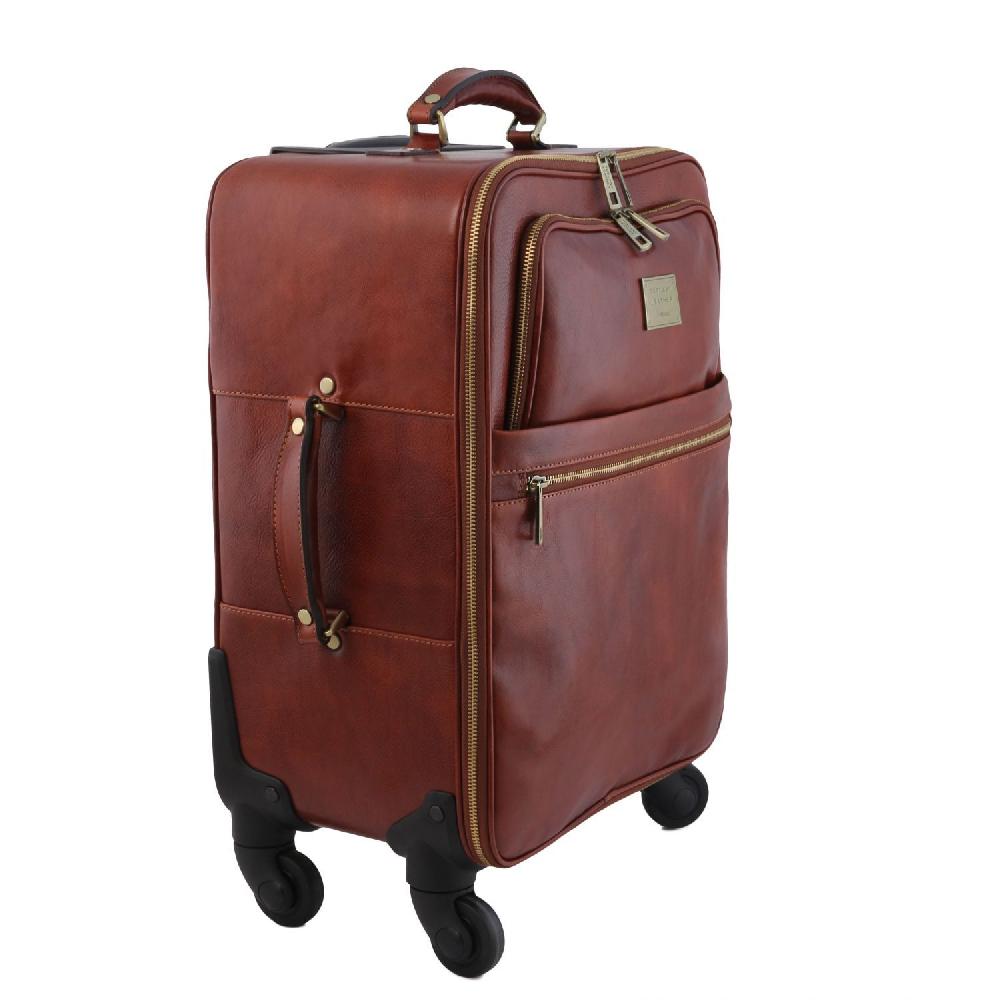 Tuscany Leather Trolley Verticale in Pelle con 4 Ruote Duty-free