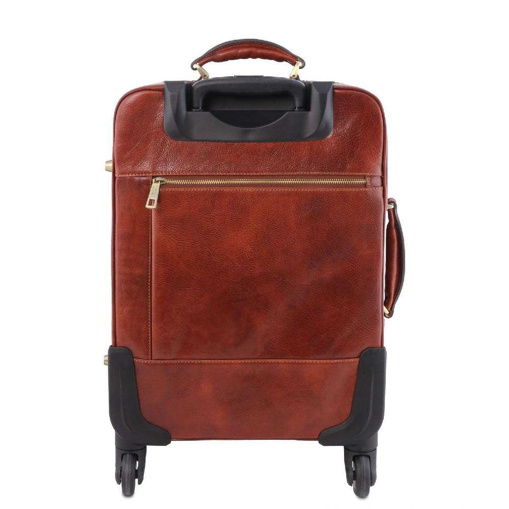 Tuscany Leather Trolley Verticale in Pelle con 4 Ruote 50% di sconto per tempo limitato