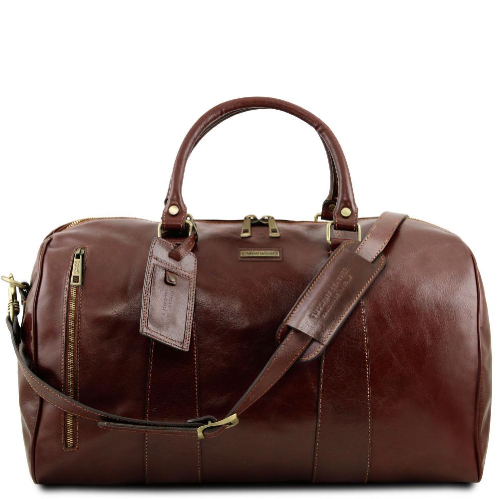 Tuscany Leather Borsone da Viaggio in Pelle - Misura Grande 2025