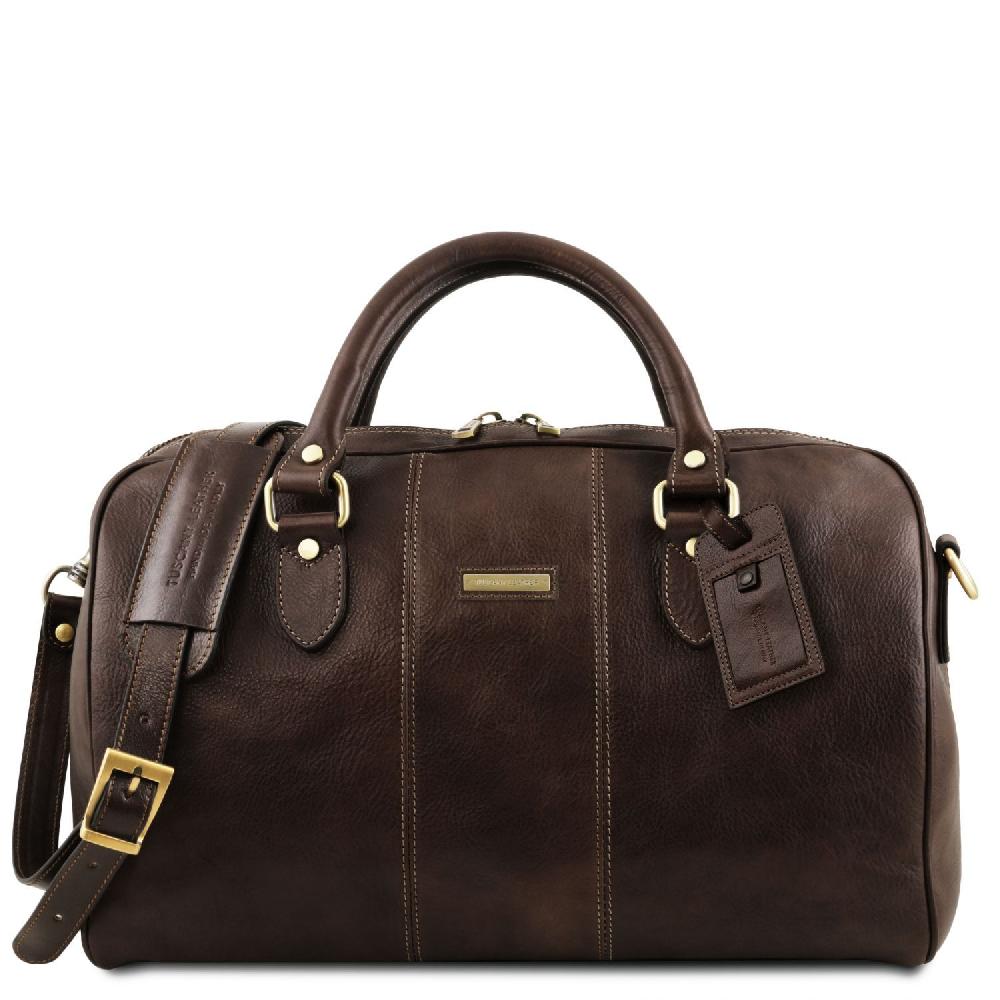 Tuscany Leather Borsone da Viaggio in Pelle - Misura Piccola In Linea