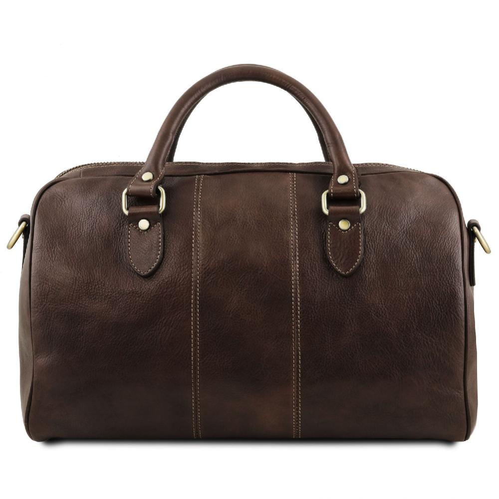 Tuscany Leather Borsone da Viaggio in Pelle - Misura Piccola In Linea