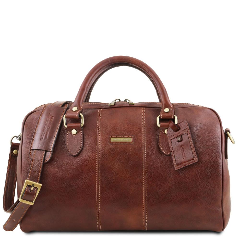 Tuscany Leather Borsone da Viaggio in Pelle - Misura Piccola Nuovo