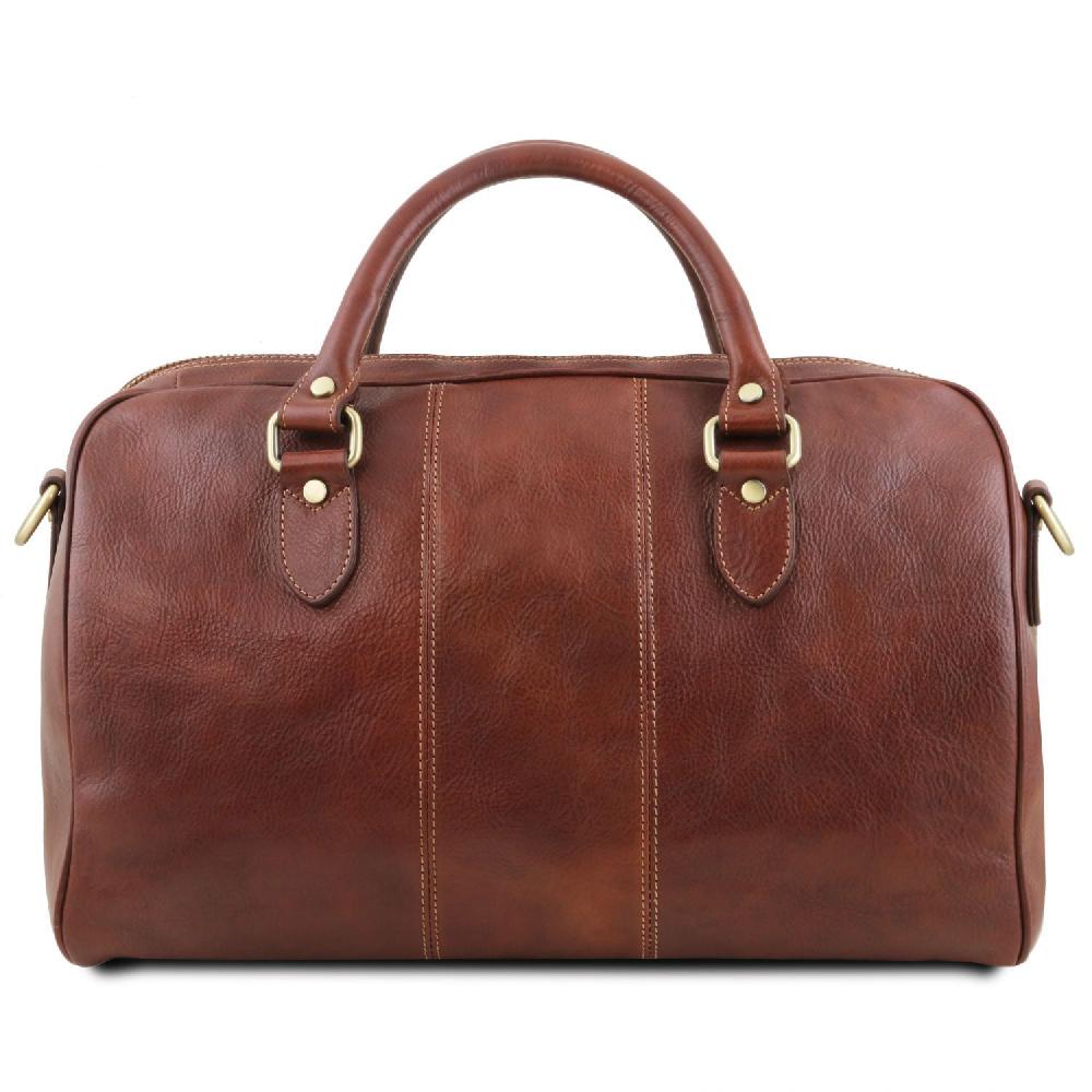 Tuscany Leather Borsone da Viaggio in Pelle - Misura Piccola Nuovo