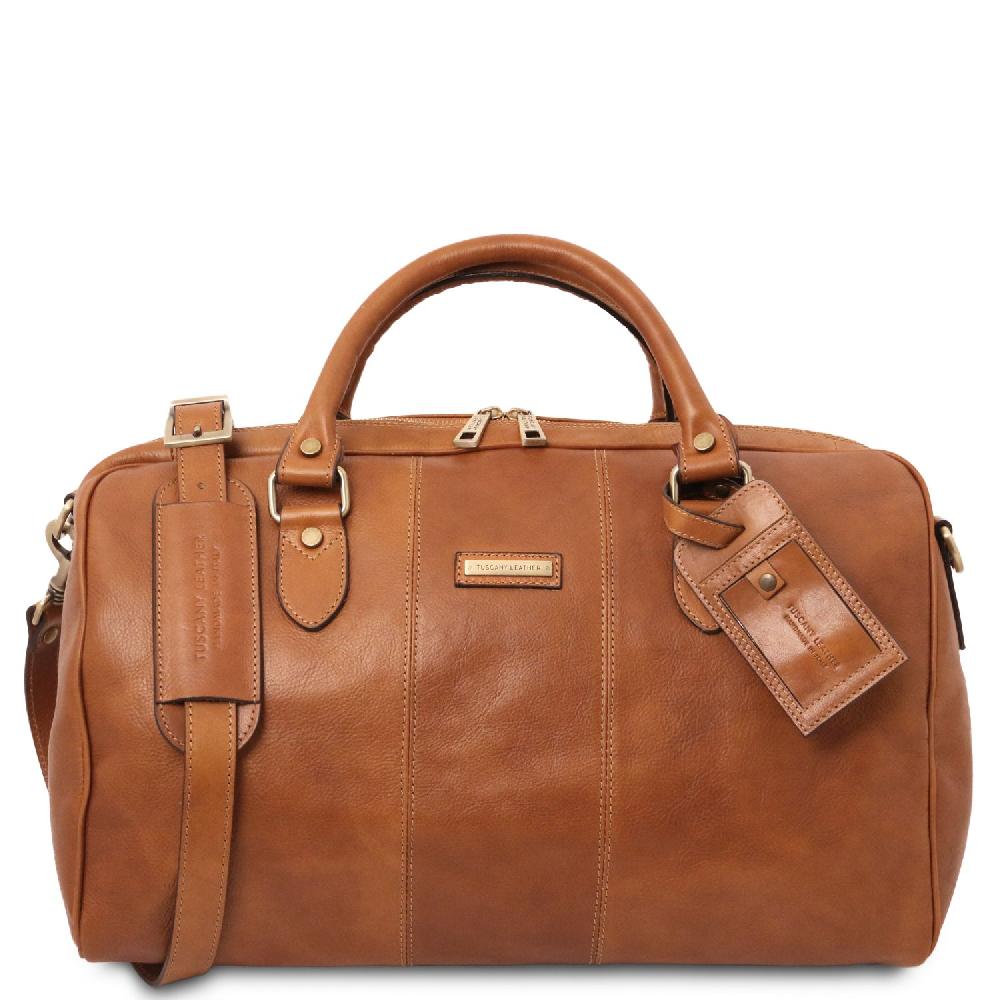 Tuscany Leather Borsone da Viaggio in Pelle - Misura Piccola Qualità