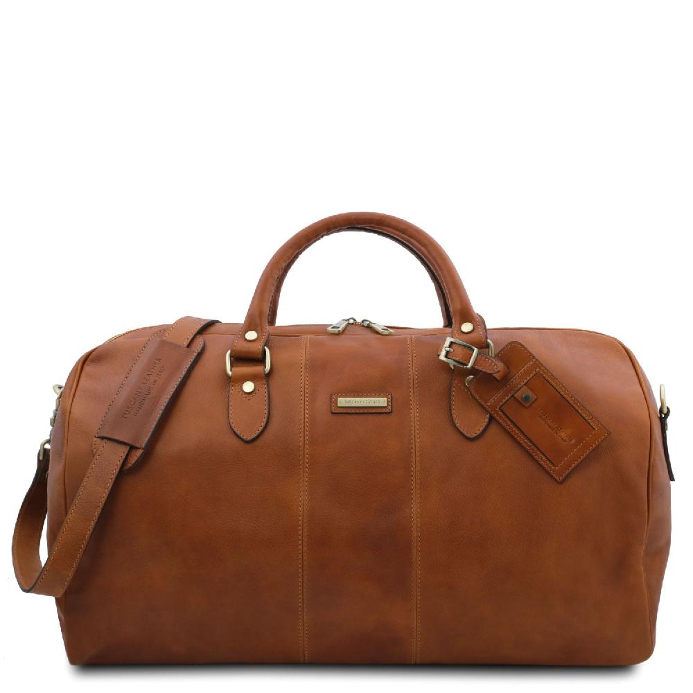 Tuscany Leather Borsone da Viaggio in Pelle - Misura Grande Soddisfazione Garantita