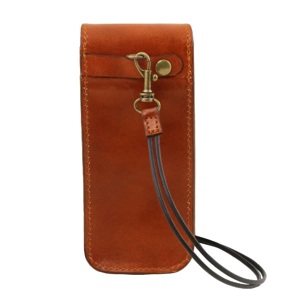 Tuscany Leather Esclusivo Portaocchiali/Portacellulare/porta Orologio a Tracolla in Pelle Presa