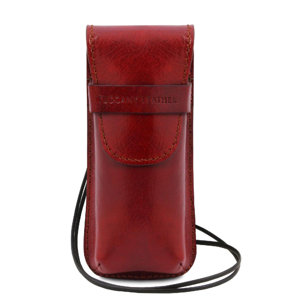 Tuscany Leather Esclusivo Portaocchiali/Portacellulare/porta Orologio a Tracolla in Pelle Sconto
