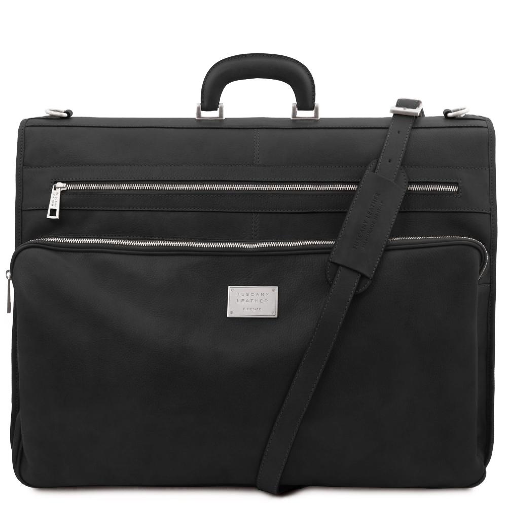 Tuscany Leather Porta Abiti in Pelle con Tascone Davanti Saldi