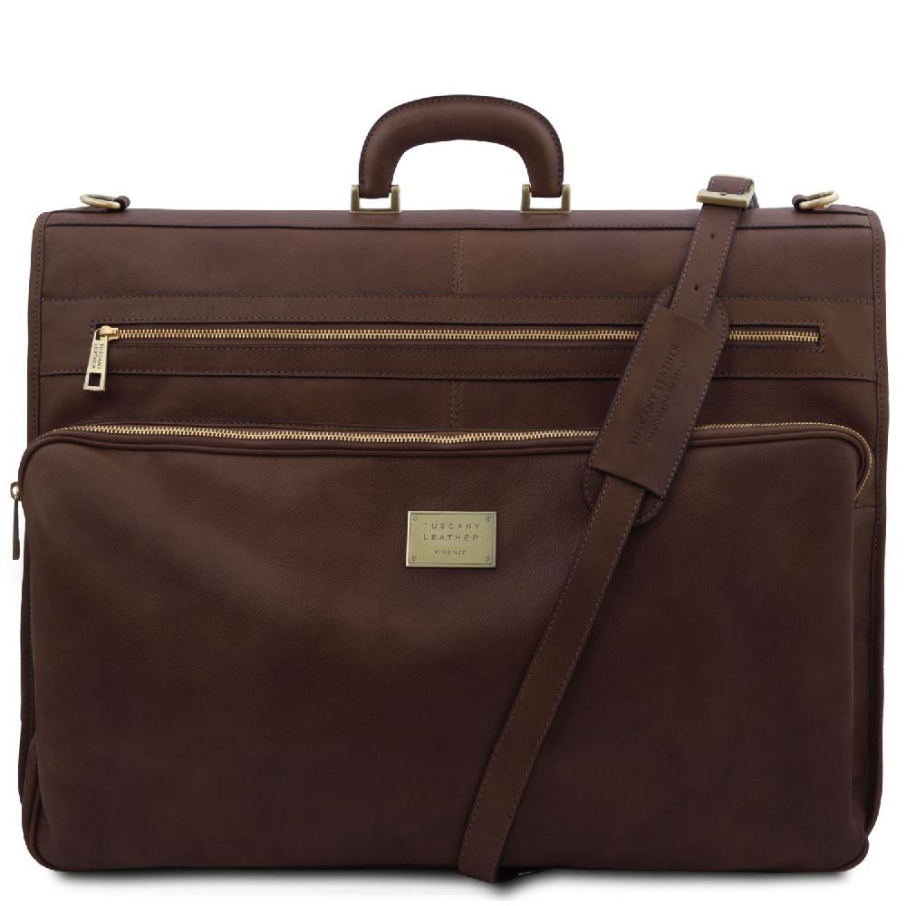 Tuscany Leather Porta Abiti in Pelle con Tascone Davanti Offerte