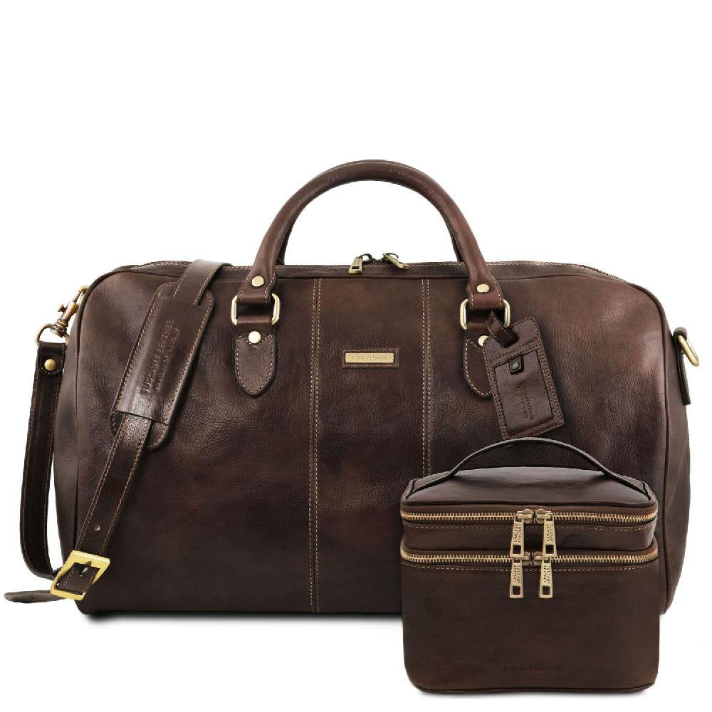 Tuscany Leather Borsone da Viaggio in Pelle e Beauty Case in Pelle Moda