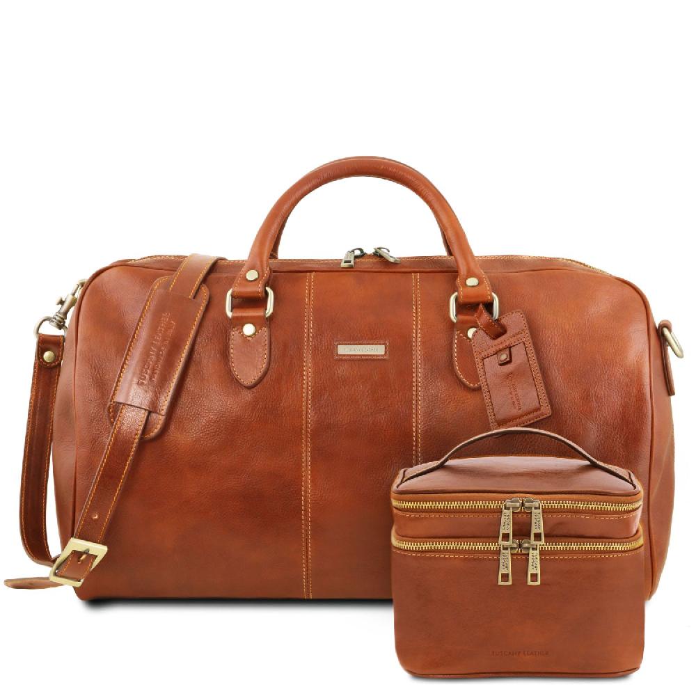Tuscany Leather Borsone da Viaggio in Pelle e Beauty Case in Pelle Sconto di tempo limitato