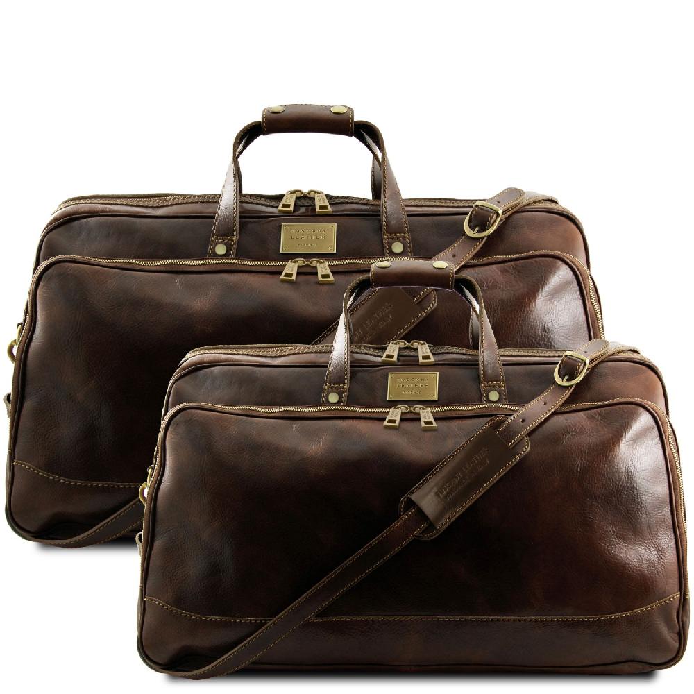 Tuscany Leather Set Trolley da Viaggio in Pelle Prezzo di fabbrica
