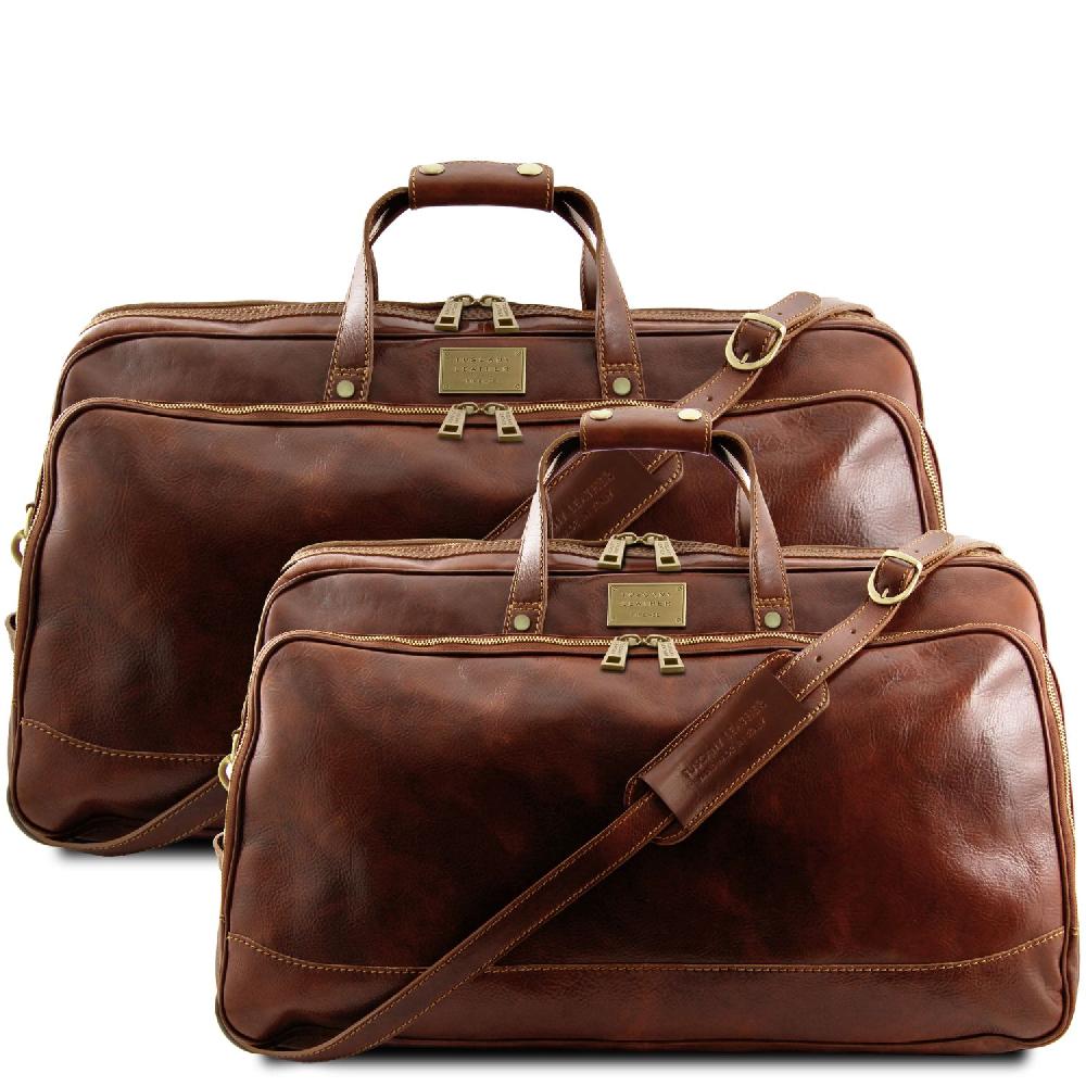 Tuscany Leather Set Trolley da Viaggio in Pelle Offerta speciale