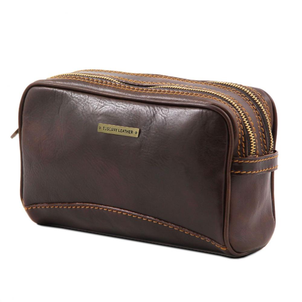 Tuscany Leather Beauty Case in Pelle Offerta Giorno del Papà