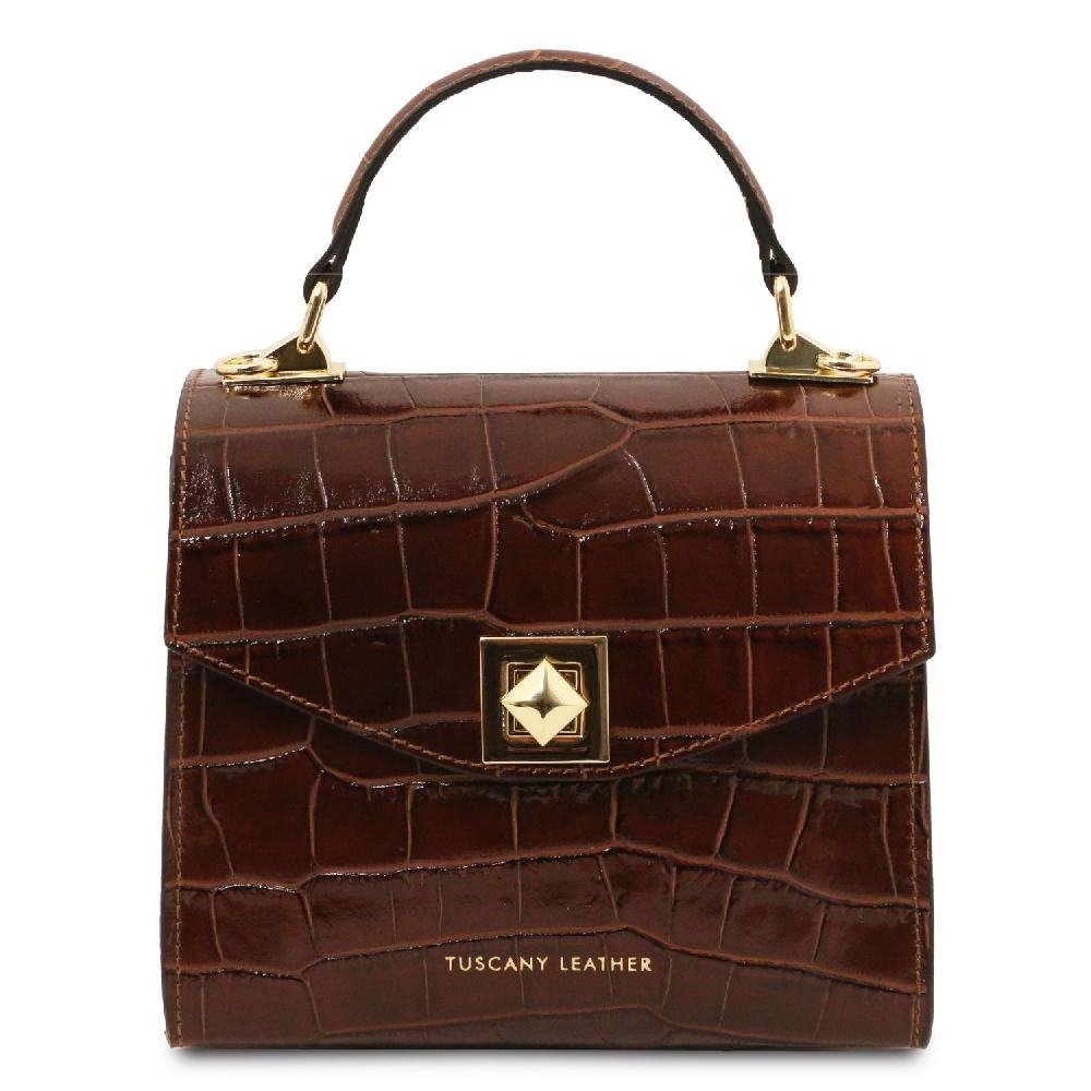 Tuscany Leather Borsa a Mano in Pelle Stampa Cocco Offerta settimanale