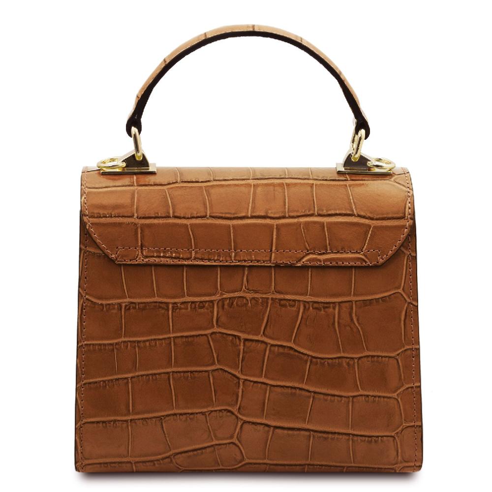 Tuscany Leather Borsa a Mano in Pelle Stampa Cocco Ritorno libero