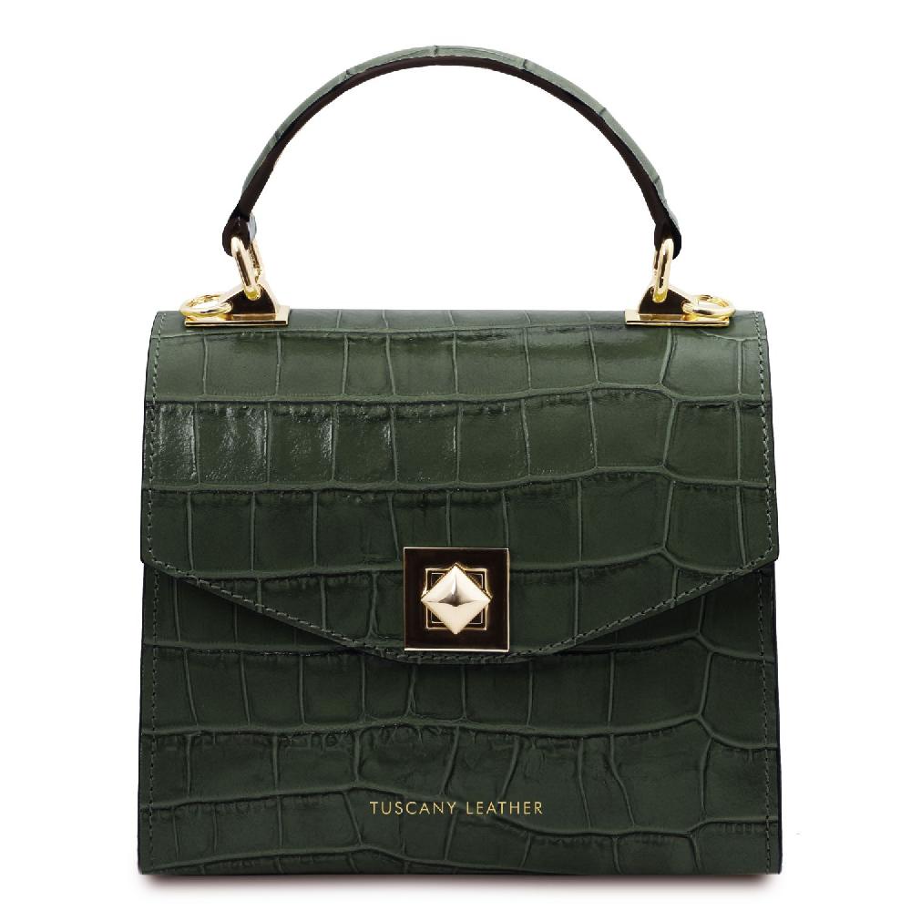Tuscany Leather Borsa a Mano in Pelle Stampa Cocco Ultimi tre giorni