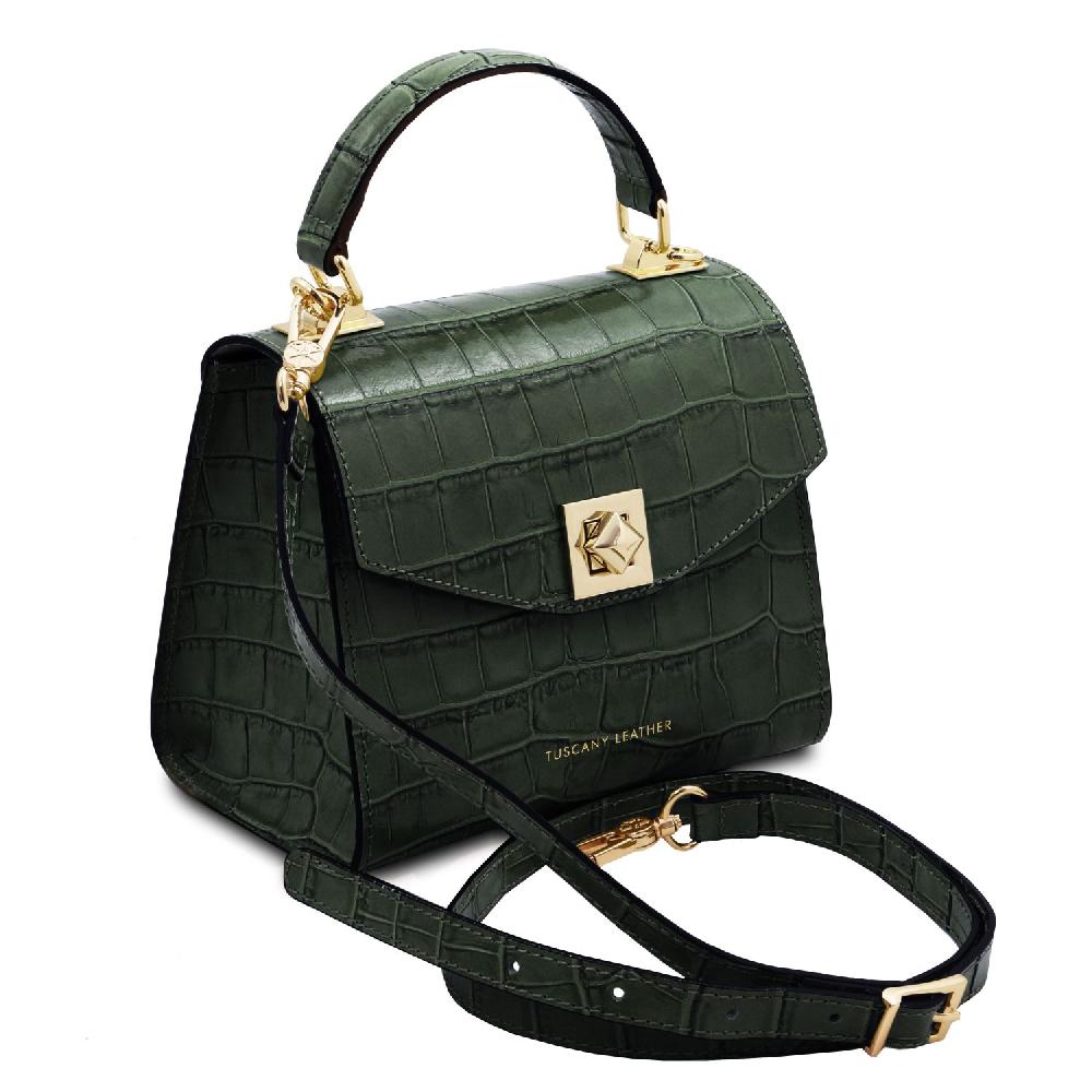 Tuscany Leather Borsa a Mano in Pelle Stampa Cocco Ultimi tre giorni