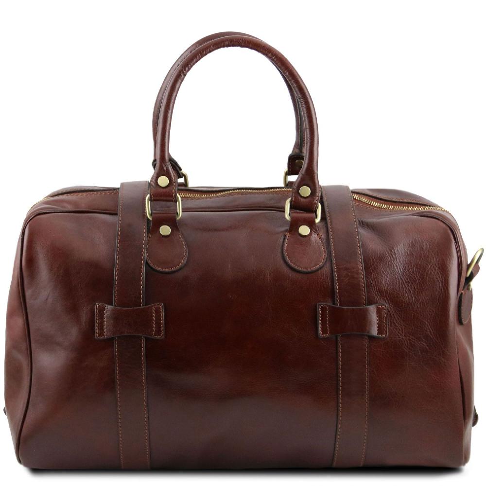 Tuscany Leather Borsone da Viaggio in Pelle con Fibbie - Misura Grande Limitato a 3 giorni