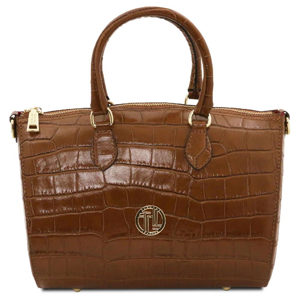 Tuscany Leather Bauletto in Pelle Stampa Cocco 50% di sconto per tempo limitato