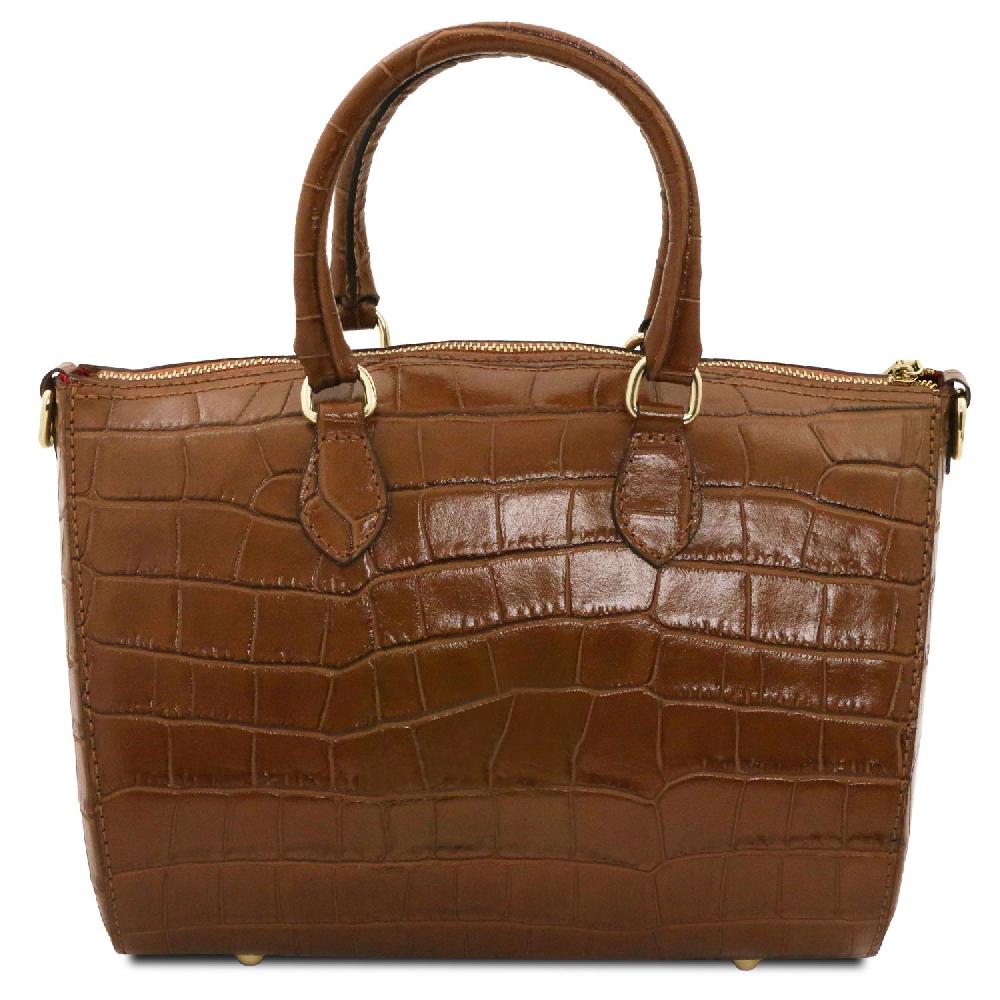 Tuscany Leather Bauletto in Pelle Stampa Cocco 50% di sconto per tempo limitato