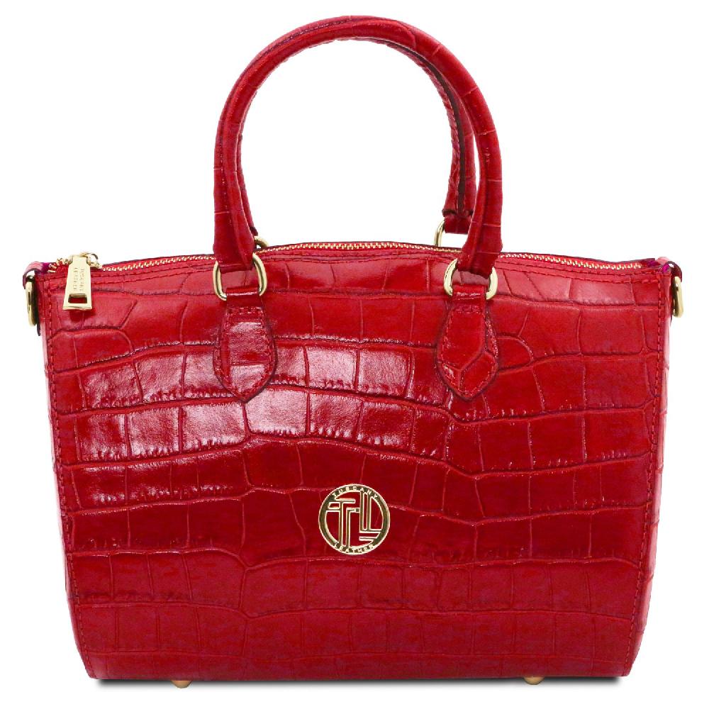 Tuscany Leather Bauletto in Pelle Stampa Cocco Sconti questo mese