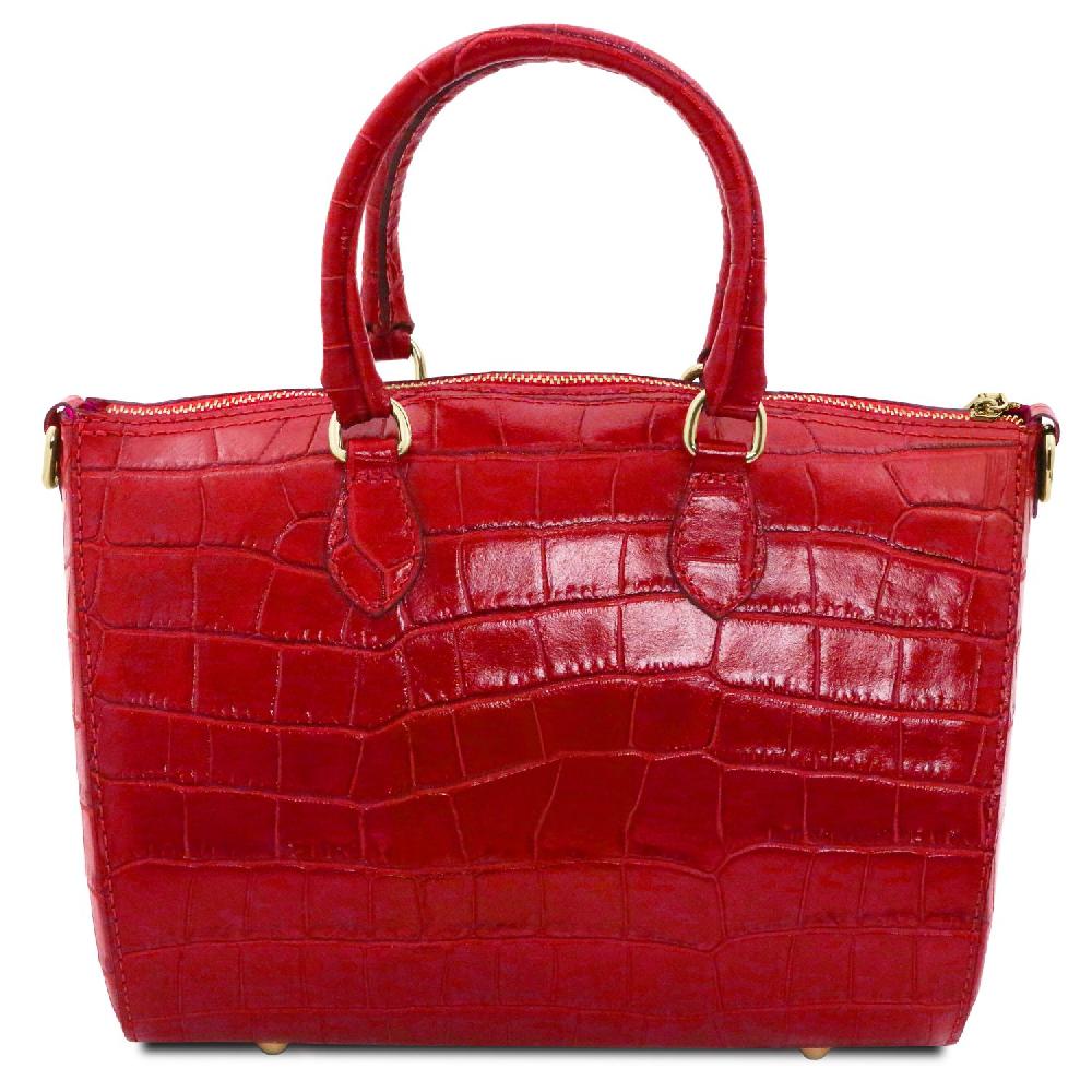 Tuscany Leather Bauletto in Pelle Stampa Cocco Sconti questo mese