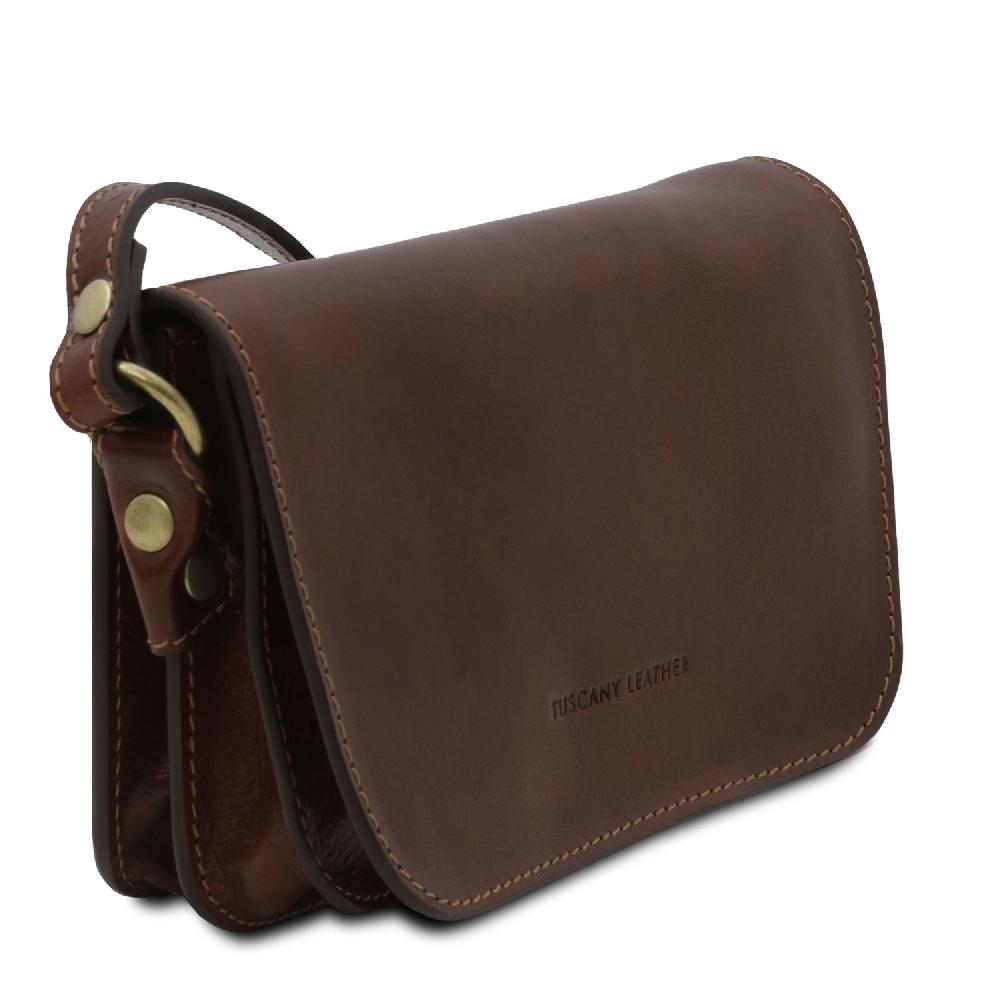 Tuscany Leather Tracollina in Pelle con Pattella Novità