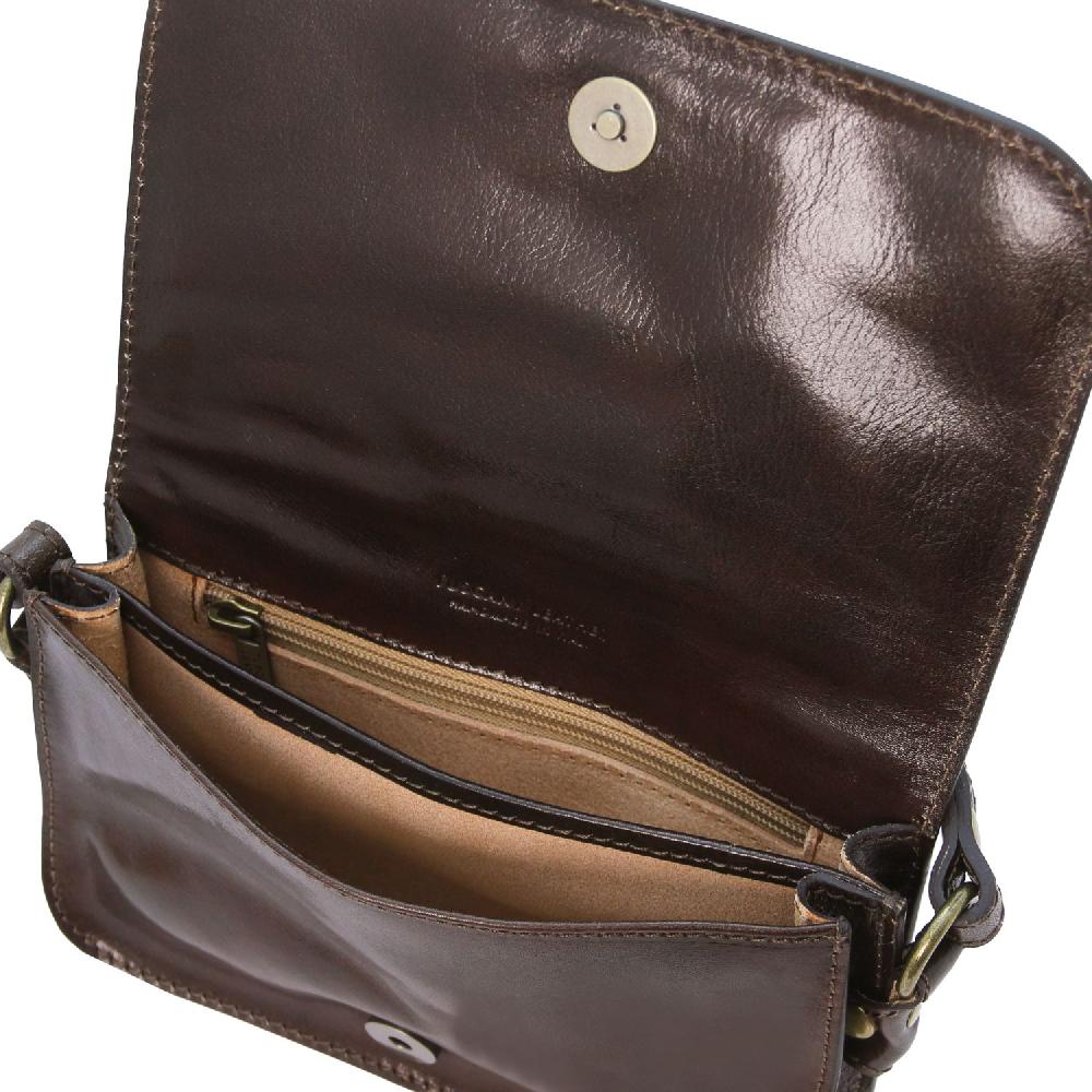 Tuscany Leather Tracollina in Pelle con Pattella Novità