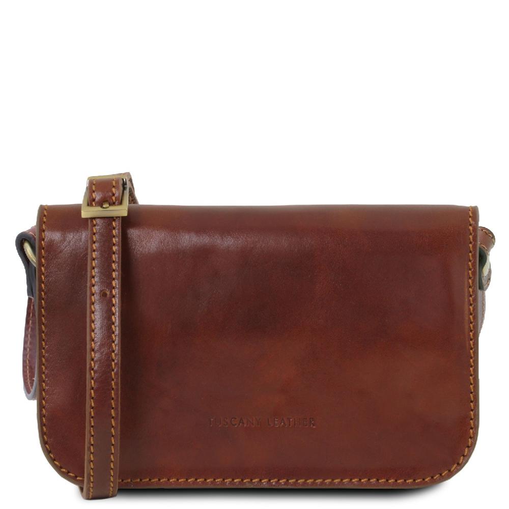 Tuscany Leather Tracollina in Pelle con Pattella Presa