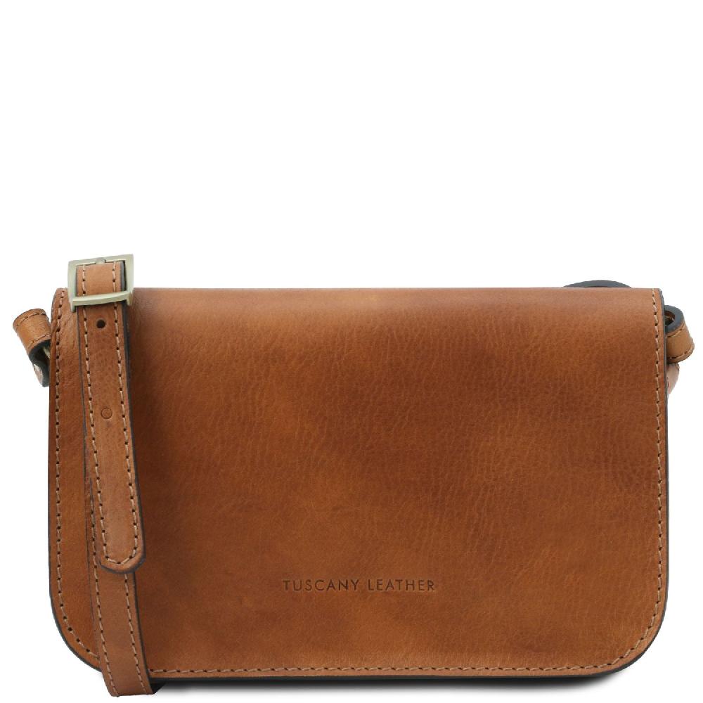 Tuscany Leather Tracollina in Pelle con Pattella Sconto