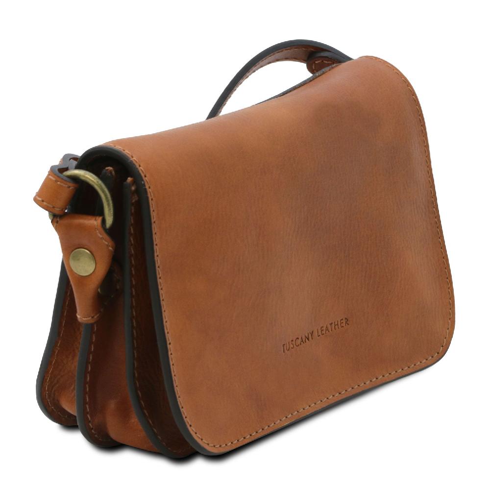 Tuscany Leather Tracollina in Pelle con Pattella Sconto