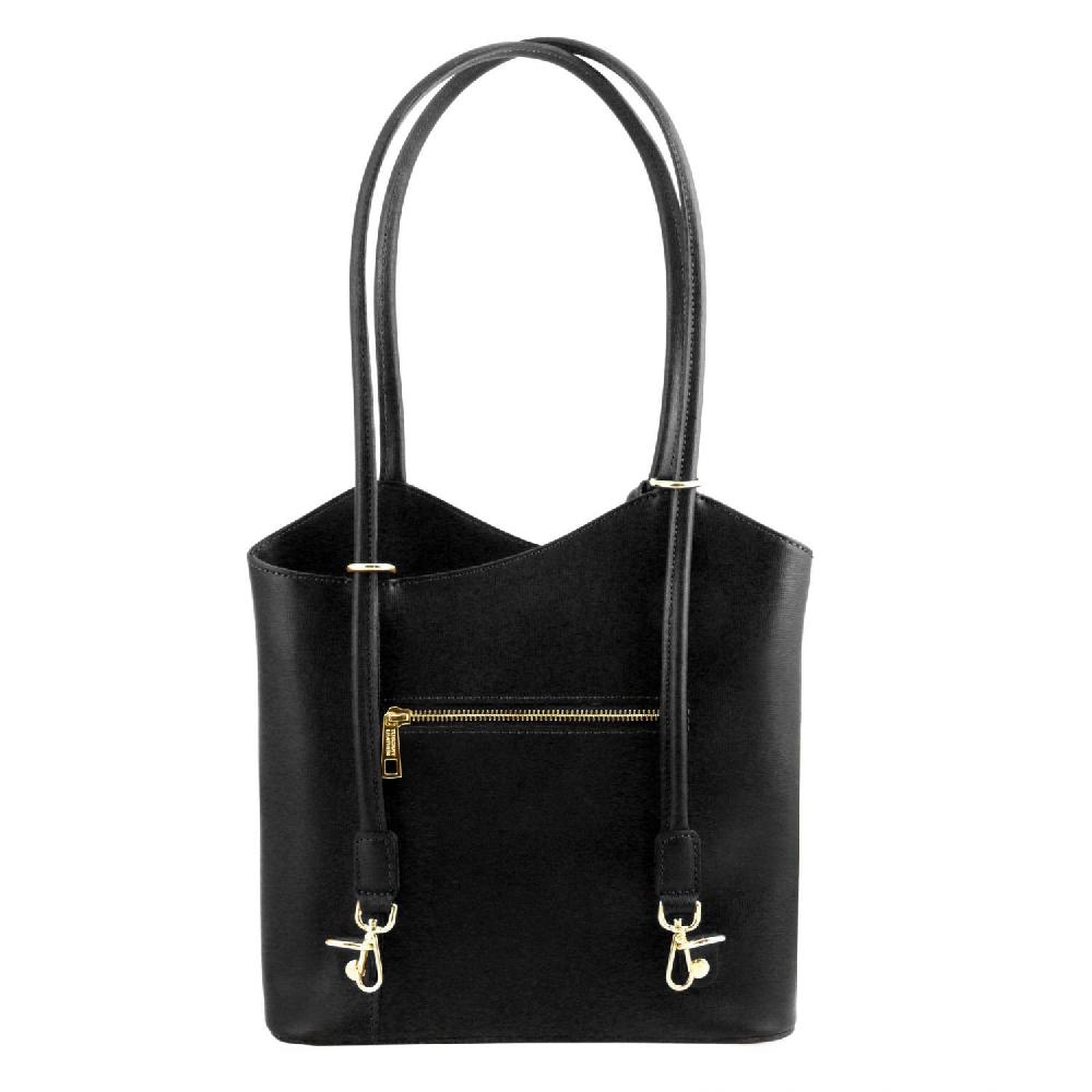 Tuscany Leather Borsa Donna Convertibile a Zaino in Pelle Saffiano In Vendita