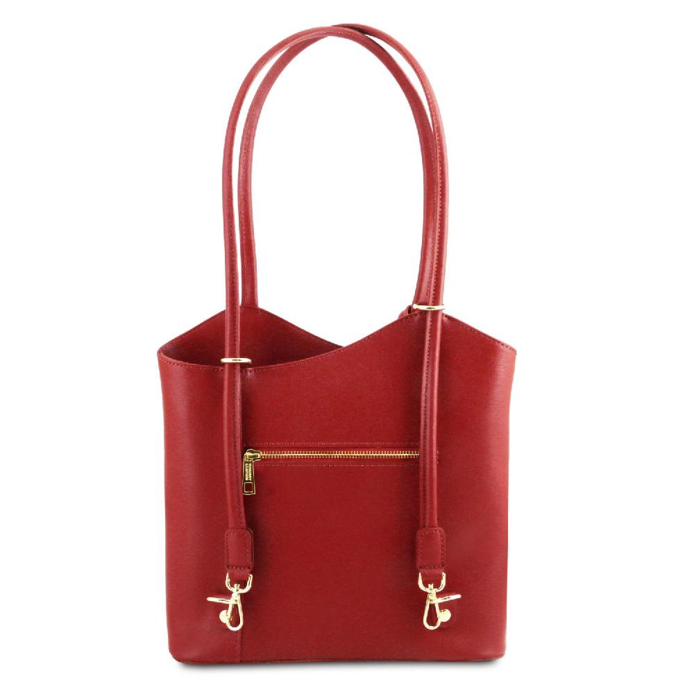 Tuscany Leather Borsa Donna Convertibile a Zaino in Pelle Saffiano Hotsell
