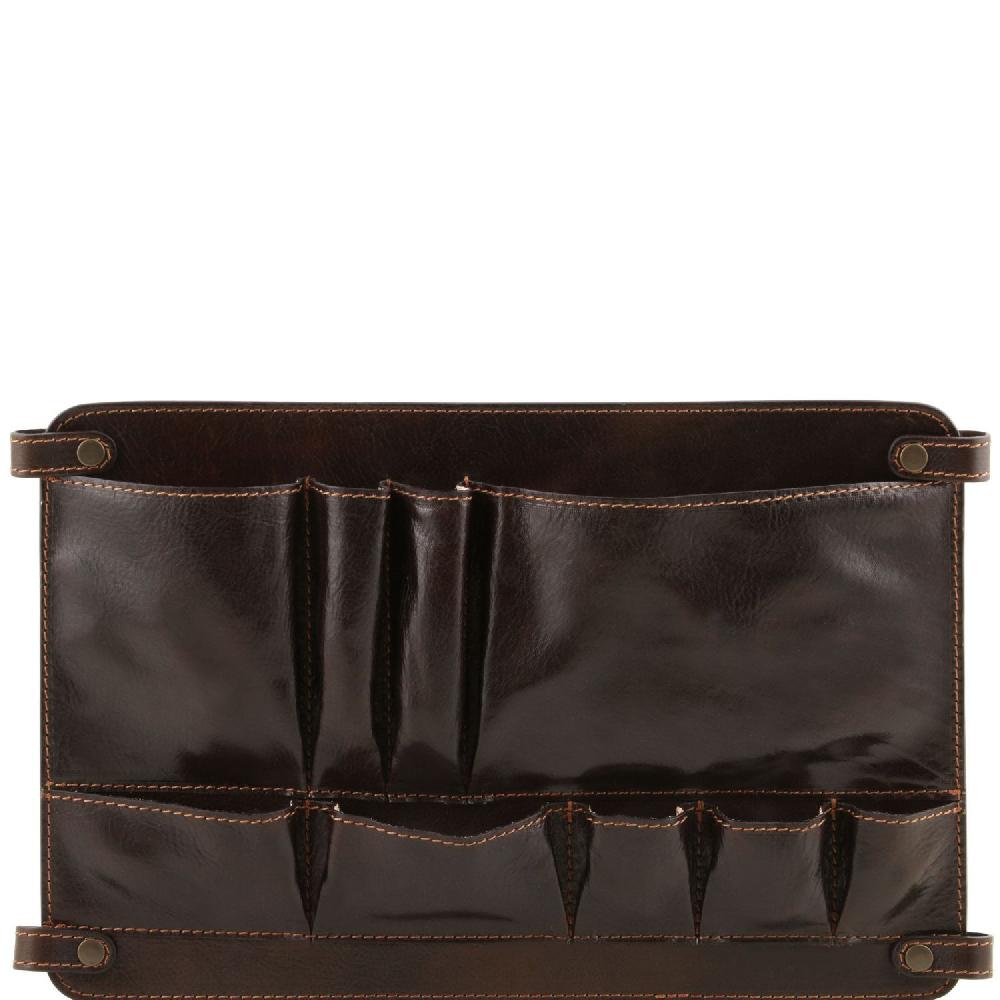 Tuscany Leather Modulo Multifunzione in Pelle con Tasche Vendita Economica