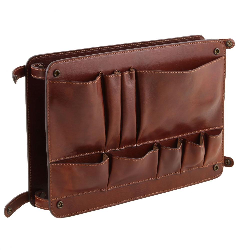 Tuscany Leather Modulo Multifunzione in Pelle con Tasche Vendita Economica