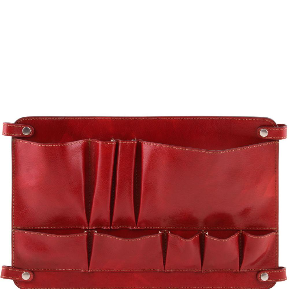 Tuscany Leather Modulo Multifunzione in Pelle con Tasche Saldi Di Fabbrica