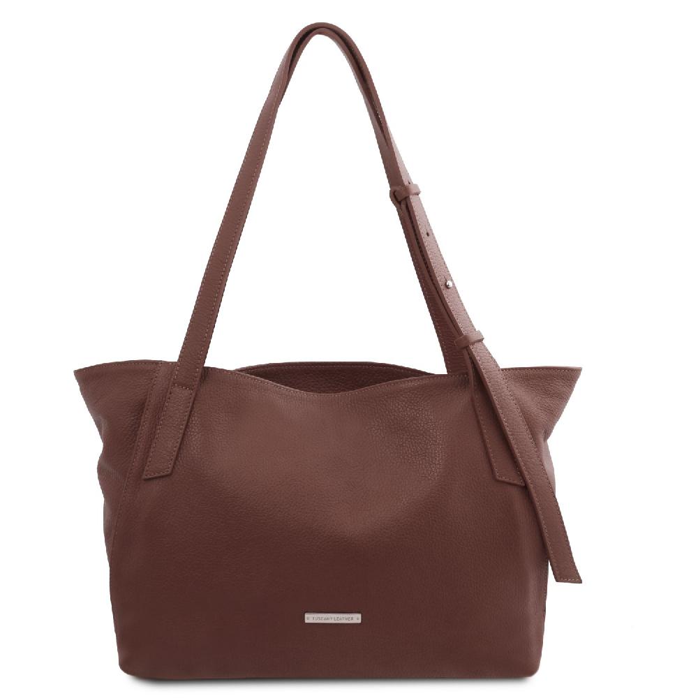 Tuscany Leather Borsa Shopping in Pelle Morbida Sconto di tempo limitato