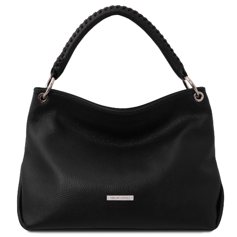 Tuscany Leather Borsa a Spalla in Pelle Morbida Black Friday