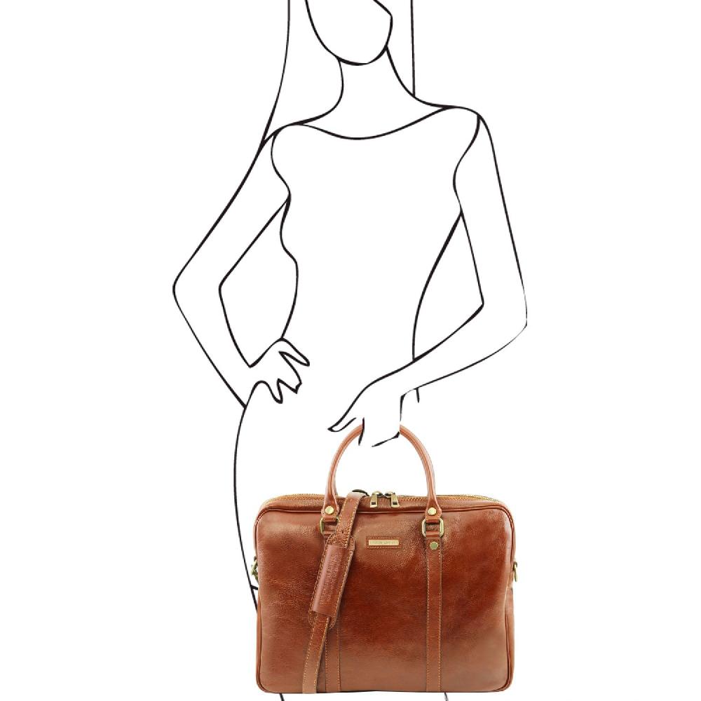 Tuscany Leather Borsa Porta Computer in Pelle Offerta San Valentino