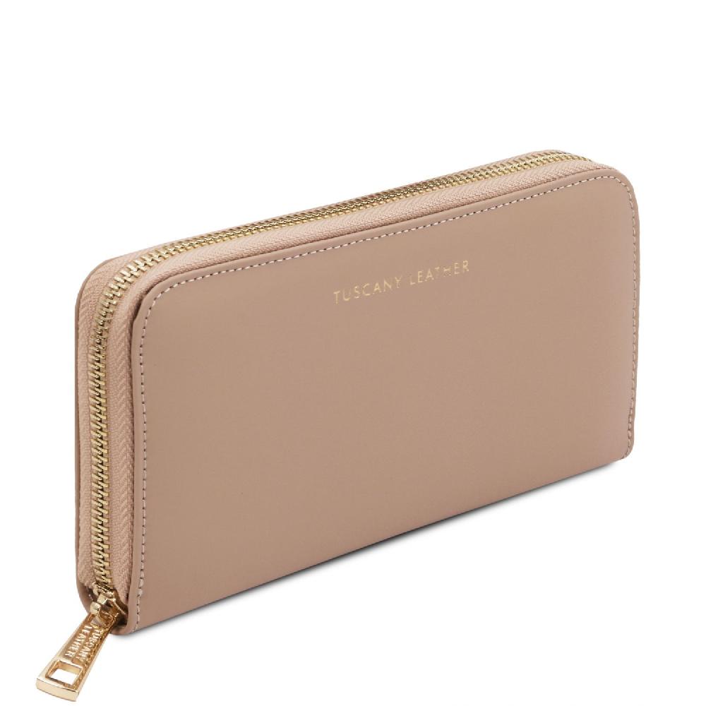 Tuscany Leather Esclusivo Portafogli in Pelle zip Around Offerta settimanale