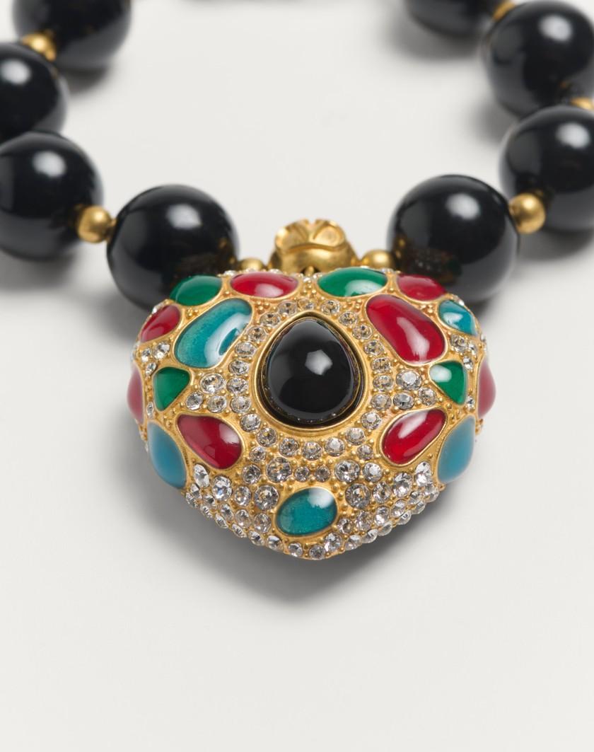 Valentino Handbags Bracciale Coeur Royal In Metallo Resina Smalto per Donna in Multicolor | Valentino IT Vendita