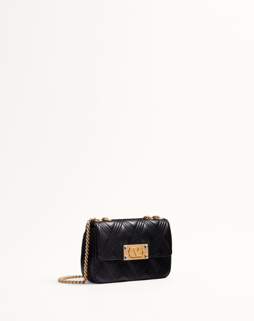 Valentino Handbags Borsa A Spalla Piccola Valentino Garavani Quiltie 67 In Nappa Trapuntata per Donna in Nero | Valentino IT Pezzi Unici