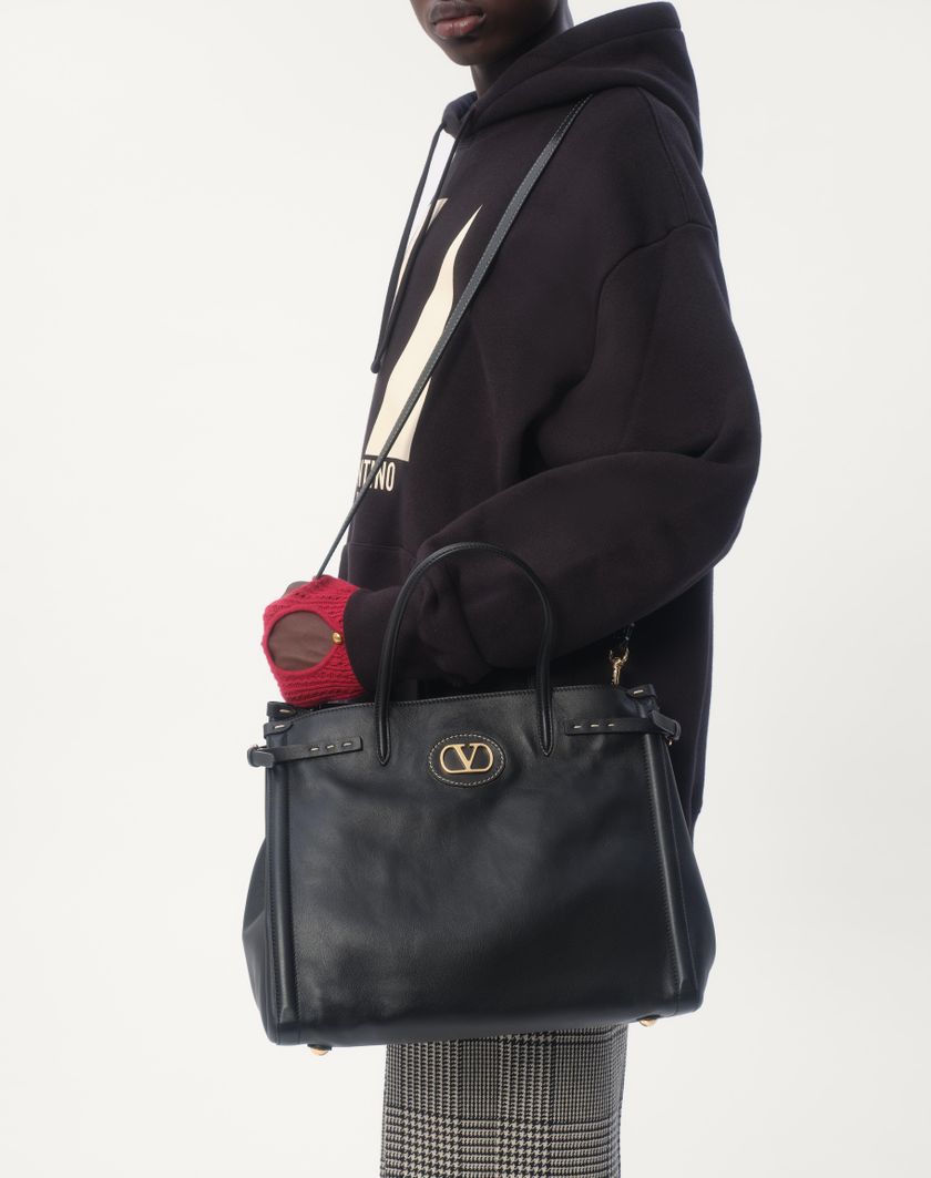 Valentino Handbags Felpa In Cotone Con Cappuccio E Stampa Chez Valentino per Uomo in Nero | Valentino IT Saldi Di Fabbrica