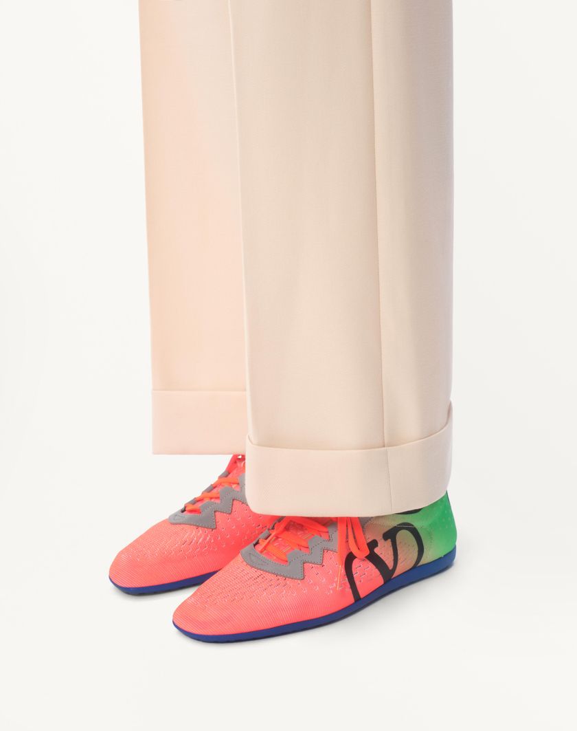 Valentino Handbags Sneaker Chromathon In Tessuto Tecnico per Uomo in Lime/orange Fluo/nero/grigio | Valentino IT Spedizione Gratuita