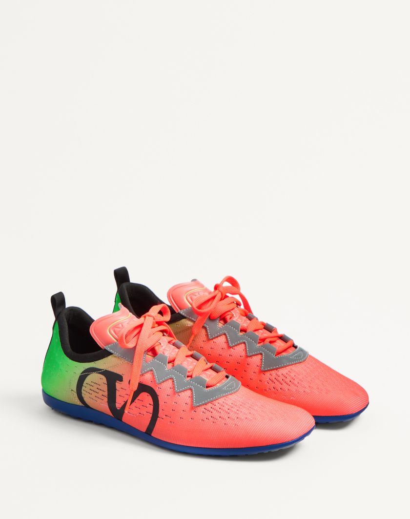 Valentino Handbags Sneaker Chromathon In Tessuto Tecnico per Uomo in Lime/orange Fluo/nero/grigio | Valentino IT Spedizione Gratuita