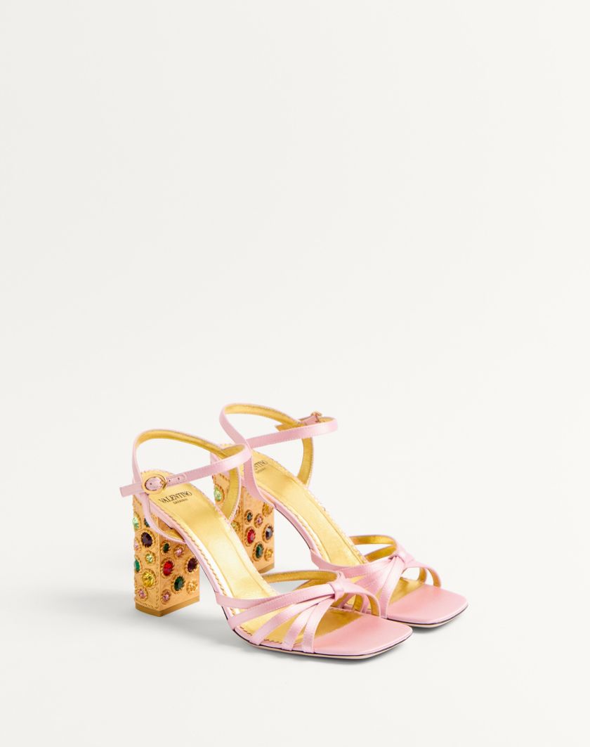 Valentino Handbags Sandalo Preshoes In Raso Con Cristalli 90mm per Donna in Multicolor | Valentino IT Qualità Garantita